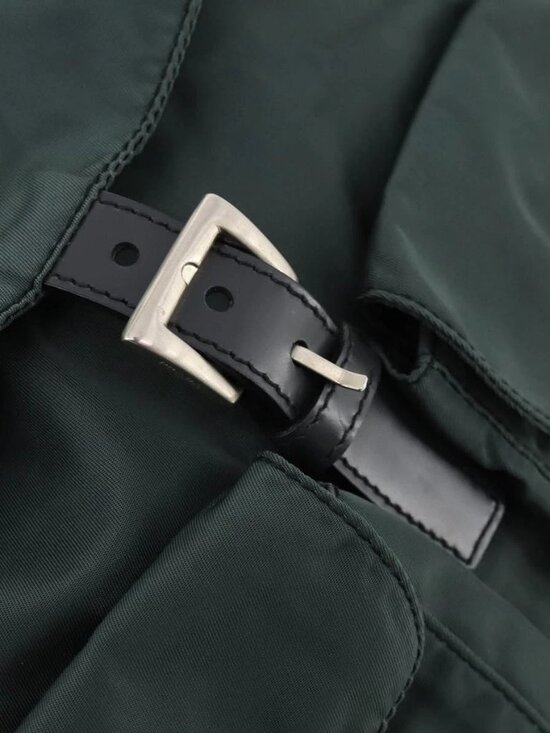 PRADA Backpack Nylon Green Silver Auth fm5140 main image 16